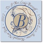 Name Doodles - Square Address Labels/Stickers (Flourish)